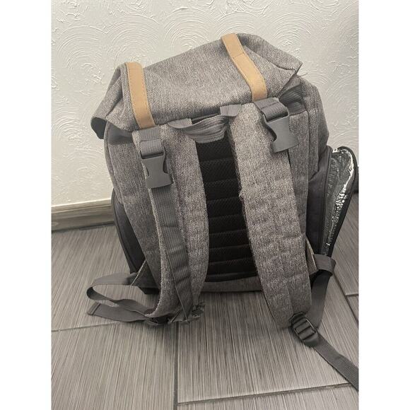 Eddie Bauer First Adventure Backpack Diaper Bag Bookbag Gray Black - Picture 6 of 14
